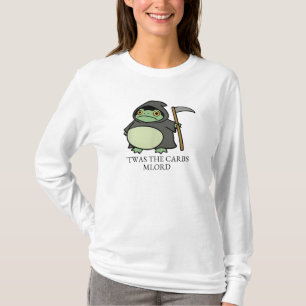 Schattigee Grim Reaper Frog - Twas de koolhydraten T-shirt