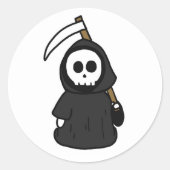 Schattigee Grim Reaper Halloween Sticker (Voorkant)
