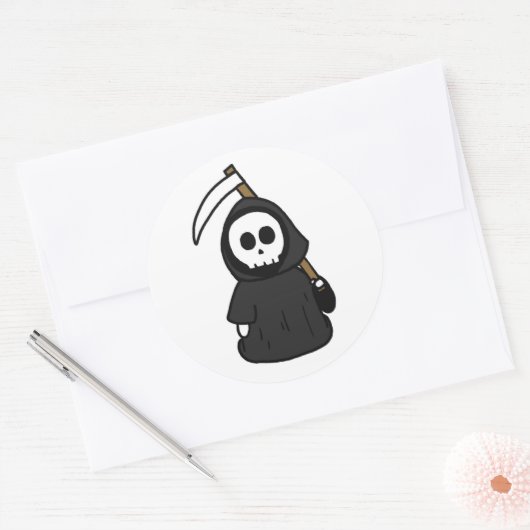 Schattigee Grim Reaper Halloween Sticker (Envelop)