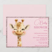 Schattigee Grinning Baby Giraffe, Baby shower Kaart (Voorkant / Achterkant)