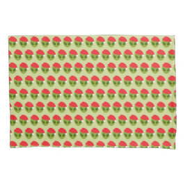 Schattigee groene alien in Santa Hat Pattern Kussensloop
