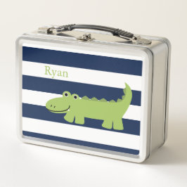 Schattigee groene alligator lunchbox