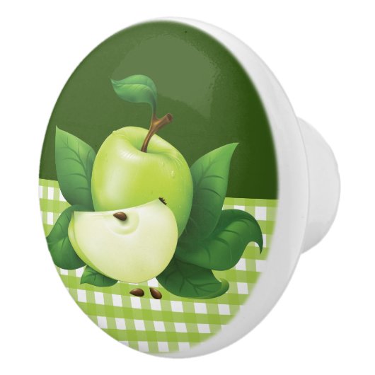 Schattigee groene appel keuken decor keramische knop (Rechts)
