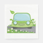 Schattigee groene auto servet (Voorkant)