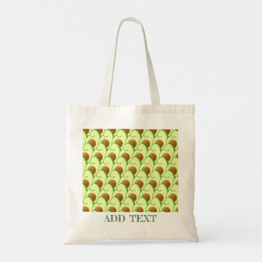 Schattigee groene avocado overal tekening aangepas tote bag (Achterkant)