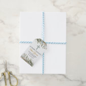 Schattigee groene bladeren in Spaans Eerste Commun Cadeaulabel (Met Touw)