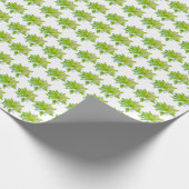 Schattigee groene bloemen groene bloem groene made cadeaupapier (Hoek)