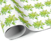 Schattigee groene bloemen groene bloem groene made cadeaupapier (Rol Hoek)