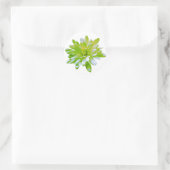 Schattigee groene bloemen groene bloem groene made ronde sticker (Tas)