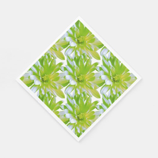 Schattigee groene bloemen groene bloem groene made servet (Hoek)