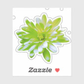 Schattigee groene bloemen groene bloem groene made sticker (Vel)