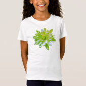 Schattigee groene bloemen groene bloem groene made t-shirt (Voorkant)