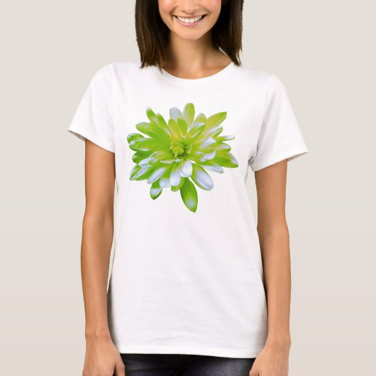 Schattigee groene bloemen groene bloem groene made t-shirt (Voorkant)