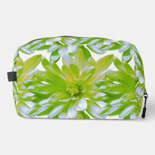 Schattigee groene bloemen groene bloem groene made toilettasje (Voorkant)