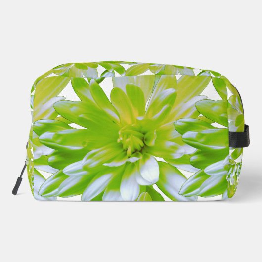 Schattigee groene bloemen groene bloem groene made toilettasje (Achterkant)