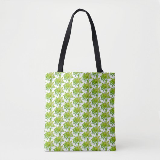 Schattigee groene bloemen groene bloem groene made tote bag (Voorkant)