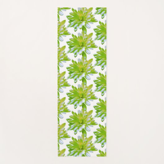 Schattigee groene bloemen groene bloem groene made yogamat (Voorkant)