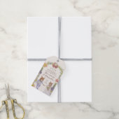 Schattigee Groene Boho Bunny Konijn Liefde Bloemen Cadeaulabel (Met Touw)