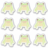 Schattigee Groene Boomkikker - 9x op maat gesneden Sticker (Voorkant)