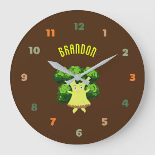 Schattigee groene broccoli grote klok