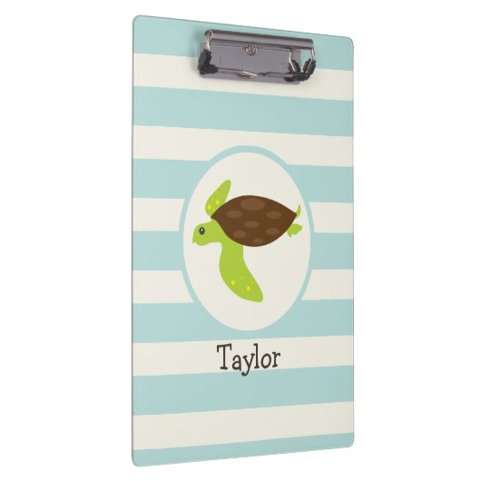 Schattigee Groene & Bruine Zeeen Schildpad; Robins Klembord (Rechts)