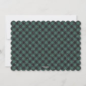 Schattigee Groene Buffalo Plaid Snowflake 3 Fotoco Feestdagenkaart (Achterkant)