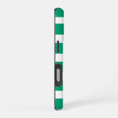Schattigee groene cabanestrepen van groene munt iPhone hoesje (Rechterkant)