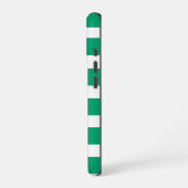 Schattigee groene cabanestrepen van groene munt iPhone hoesje (Linkerkant)