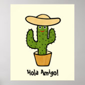 Schattigee groene cactus poster (Voorkant)