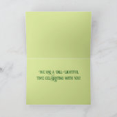 Schattigee groene Cartoon augurk Bedankkaart (Binnen)