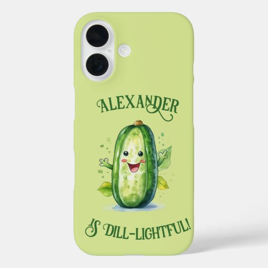 Schattigee groene Cartoon augurk Case-Mate iPhone Case (Achterkant)