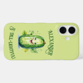 Schattigee groene Cartoon augurk Case-Mate iPhone Case (Achterkant (horizontaal))
