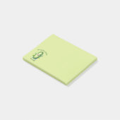 Schattigee groene Cartoon augurk Post-it® Notes (Schuin)
