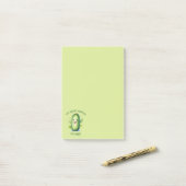 Schattigee groene Cartoon augurk Post-it® Notes (Op bureau)