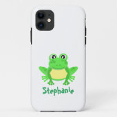 Schattigee Groene Cartoon Kikker Kawaii iPhone / i Case-Mate iPhone Case (Achterkant)