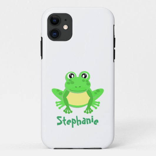 Schattigee Groene Cartoon Kikker Kawaii iPhone / i Case-Mate iPhone Case (Achterkant)