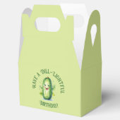 Schattigee Groene Cartoon Pickle Verjaardag Bedankdoosjes (Geopend)
