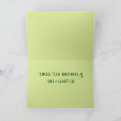 Schattigee Groene Cartoon Pickle Verjaardag Kaart (Binnen)