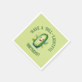 Schattigee Groene Cartoon Pickle Verjaardag Servet (Hoek)