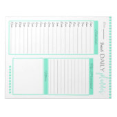 Schattigee Groene Dagelijkse Planner Custom Notiti Notitieblok (Voorkant)