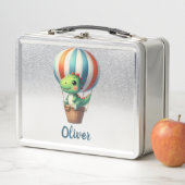 Schattigee groene Dino neemt vlucht in een heteluc (In situ)