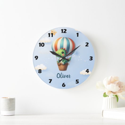 Schattigee groene Dino neemt vlucht in een heteluc Grote Klok (Huis)