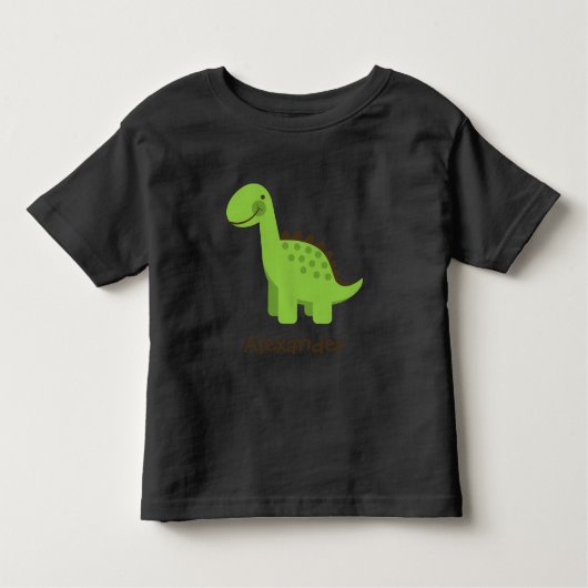  Schattigee groene dinosaurus Kinder Shirts (Voorkant)