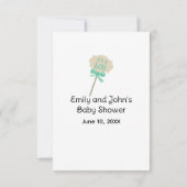 Schattigee Groene Dinosaurus Luier Raffle Behuizin Kaart (Achterkant)