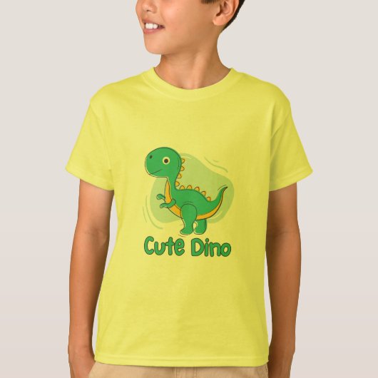 SCHATTIGEE groene dinosaurus T-shirt (Voorkant)