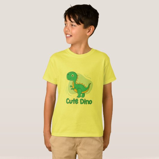 SCHATTIGEE groene dinosaurus T-shirt (Voorkant volledig)