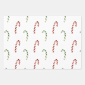 Schattigee groene en rode snoep Canes kerstvakanti Inpakpapier Vel (Voorkant 2)