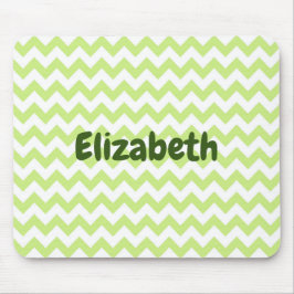 Schattigee groene en witte Chevron Muismat