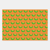 Schattigee groene erwten kleurrijke genderneutrale inpakpapier vel (Voorkant)