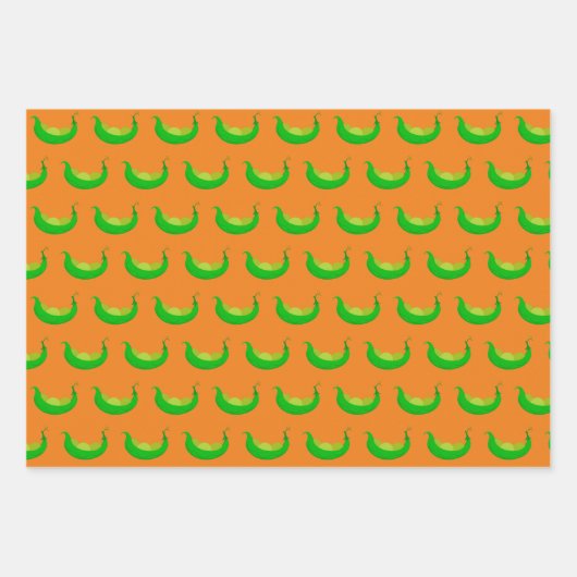 Schattigee groene erwten kleurrijke genderneutrale inpakpapier vel (Voorkant)